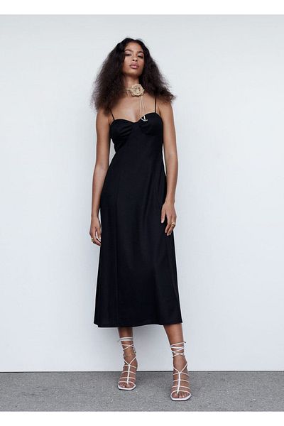 MANGO Woman Rochie corset evazată