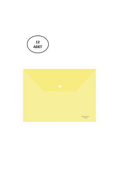 maarketim Rubenis A4 Transparent Yellow 12 Pieces Snap File
