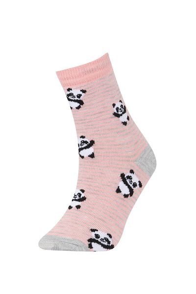 DeFacto Set of 3 Cotton Long Socks for Girls - Y4996a6ns