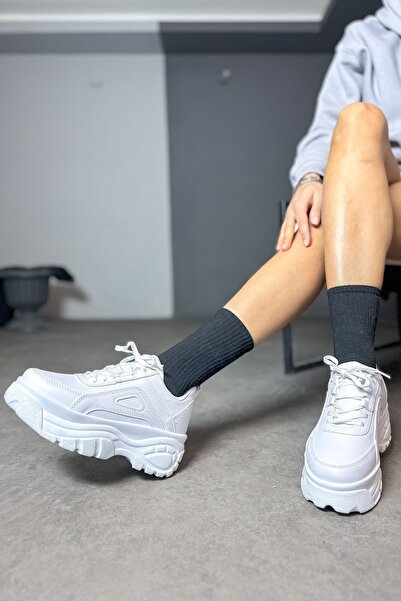 MÜJERİL'S Women's Casual Sneaker Shoes High Sole Sneakers Lace-up