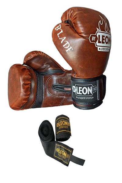 By Leon 1982 Leon Blade Training Boxing Kickboxing and Muay Thai Gloves and Bandage Set 3.5 Mt