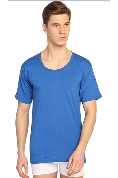 Seher Yıldız Pachet de 12 tricou albastru pentru bărbați cu guler deschis