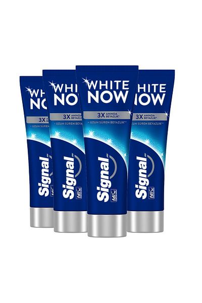 Signal White Now Original - معجون أسنان مبيض 75 مل × 4