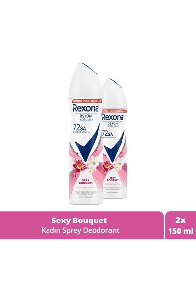 Rexona Kadın Sprey Deodorant Sexy Bouquet Ter Kokusuna Karşı 150 ml X2 + Kote...