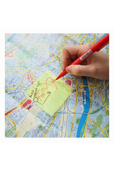 Stickn Transparent Sticky Note Paper & Post It Transparent Yellow 76x76 Mm