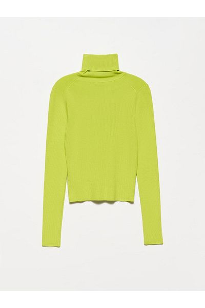 Dilvin 10225 Turtleneck Lime pulóver
