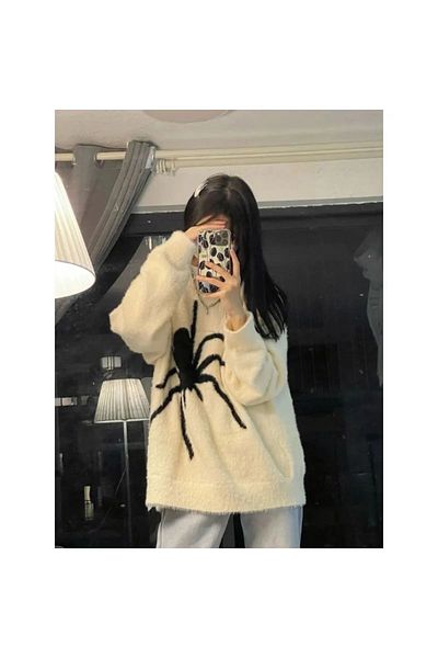 Köstebek Plush Spider Pattern Sweater