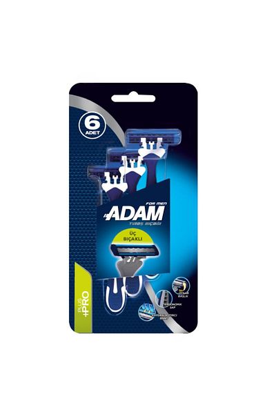 Adam Shaving Razor Three Blades Set of 6