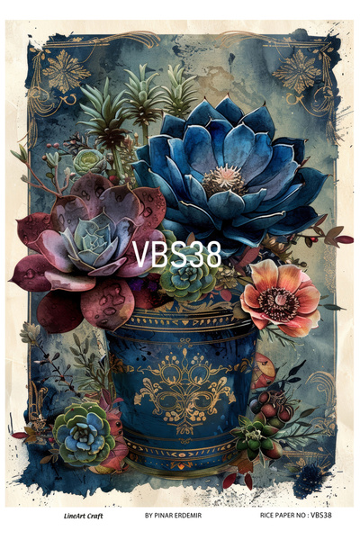 LİNEART ورق ديكوباج نحاسي رقم: VBS38 - 30X42 سم