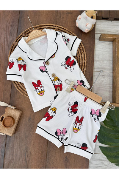 Bolly Baby 100% Cotton Comfortable Pajama Set for Baby Girl - Double Breasted Collar and Buttoned Front