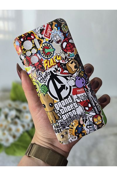 SUPER FRAME حافظة هاتف شفافة مطبوعة متوافقة مع هاتف Xiaomi Redmi Note 10 / 10s