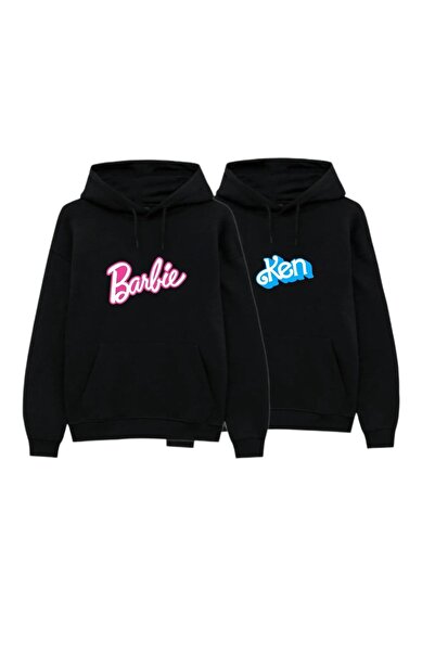 coolart Σετ 2 τεμαχίων Lover Combination Sweatshirt - Μαύρο με στάμπα, Oversi...