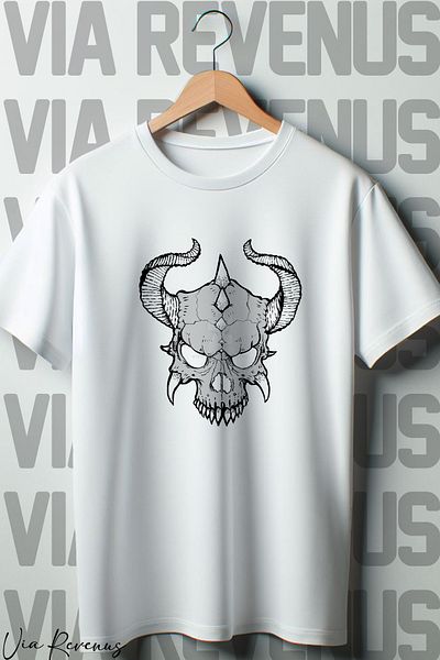 Vordevia Μπλουζάκι με στάμπα Devil White Oversize