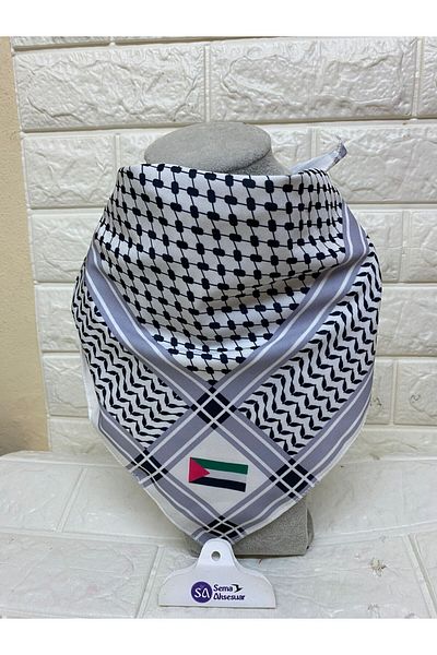 sema aksesuar Palestine Flag Patterned Bandana - Scarf 50x50
