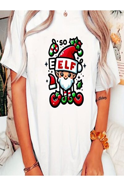 CLASSY.MODA تي شيرت نسائي من جيرسي واحد - تي شيرت أبيض مطبوع كبير الحجم بياقة...