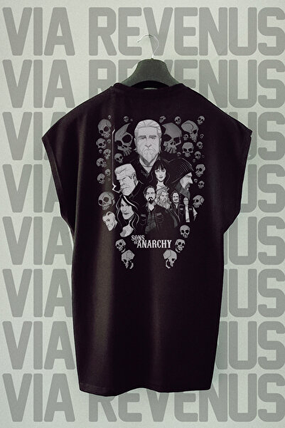 Vordevia Sons Of Anarchy - crna sportska majica, leđa Štampano , bez rukava