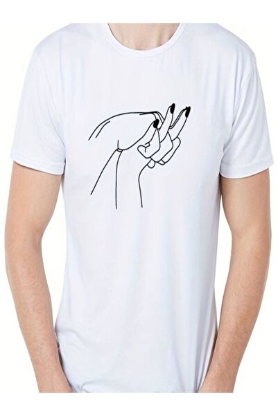 CLASSY.MODA تي شيرت نسائي من جيرسي واحد - تي شيرت أبيض مطبوع كبير الحجم بياقة...