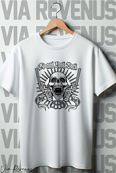 Vordevia Bela Oversize kroj T-shirt - Pogled nazad Štampano