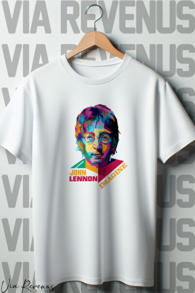 Vordevia Bela Oversize kroj T-shirt - Džon Lenon Štampano