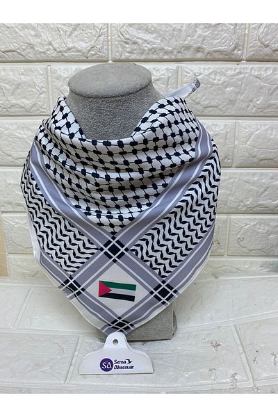 sema aksesuar Palestine Flag Patterned Bandana - Scarf 50x50