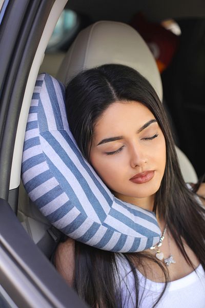 minufco Orthopedic Travel Neck Pillow - for Car, Bus and Airplane Travel
