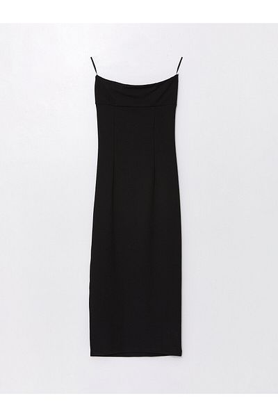 LC Waikiki Γυναικείο φόρεμα ίσιο λουράκι με γιακά - LCW