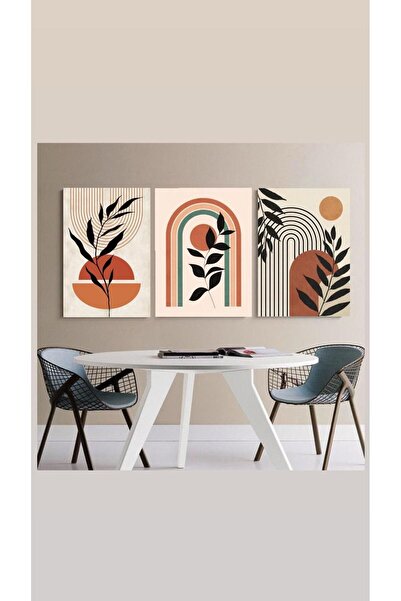 tualya 3-Piece Bohemian Canvas Painting - Wall Decoration for Living Room Living Room Bedroom Office Entrance Cafe