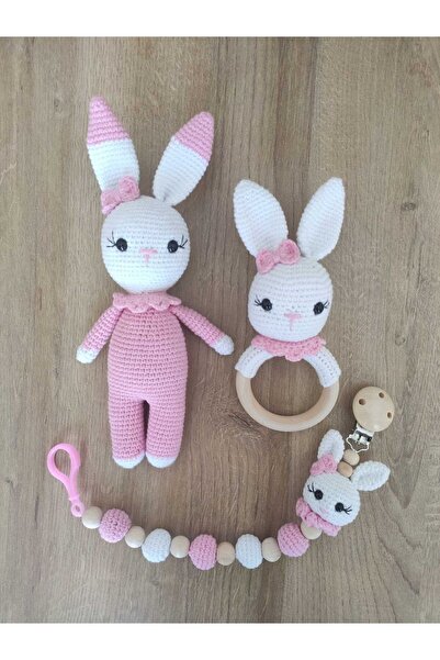 ElisaToys Amigurumi Yenidoğan Tavşan Set Uyku Arkadaşı