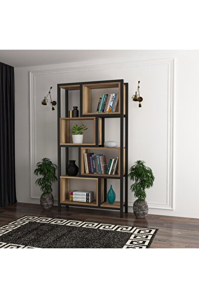 Evşehri Tiryaki Aksesuar Tokyo Metal Kitaplık 5 Raflı 80 Cm Büyük Ölçü Raf Ki...