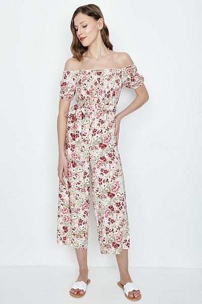 Select Moda Women's Floral Print Jumpsuit