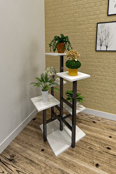 Tiryaki Aksesuar Yasemin Saksı Standı Metal Profil Saksılık Çiçek Rafı Metal ...