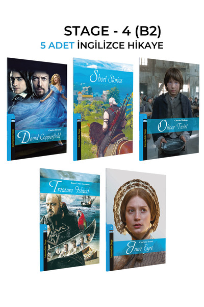 Kapadokya Yayınları İNGİLİZCE HİKAYE B2 SEVİYESİ 5 Lİ SET .