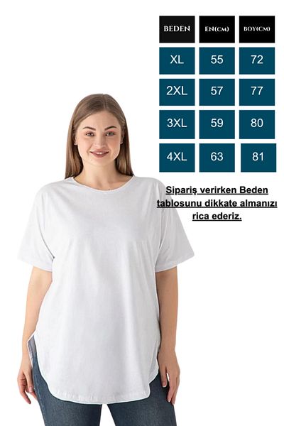 DONEX Γυναικείο μπλουζάκι μεγάλου μεγέθους με σκίσιμο