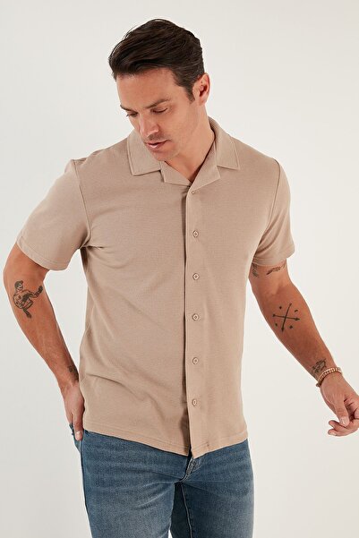 Buratti Βαμβακερό κοντομάνικο πουκάμισο με κανονική εφαρμογή Ανδρικό πουκάμισο 5902640