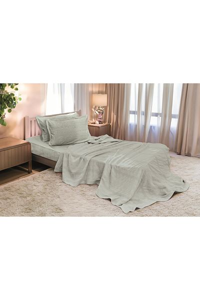 Altınbaşak RIVER 3 Piece Single Pike - 170x230 cm, Fittd.Crossbow and Pillow Case Set 100% Cotton