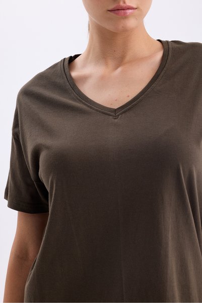 get crazy collection Decolteu în V supradimensionat fără imprimeu tricou -unisex