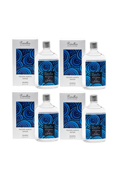 Pomellos Kolonya Frozen North Water 4 Adet (4x250 Ml, 80 Derece. Cam Şişe)