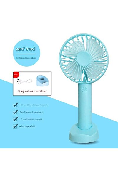 WINBEST Premium Cep Boyu Sessiz Taşınabilir Mini Fan Usb Şarjlı Pervaneli Soğ...