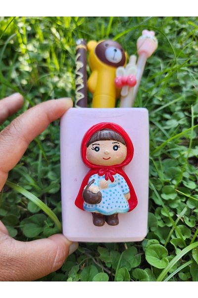 Rota Hediyelik Θήκη για στυλό για κορίτσια - Red Cap, Organizer μολυβοθήκης για παιδιά