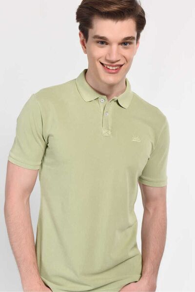 UCLA Gerard Green Polo Collar Embroidered Men's T-shirt