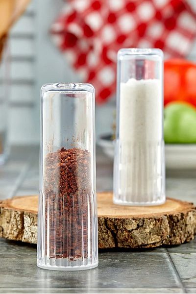 Mithra Life Heredot 4 Pieces Crystal Salt and Pepper Shakers - Non-Glass