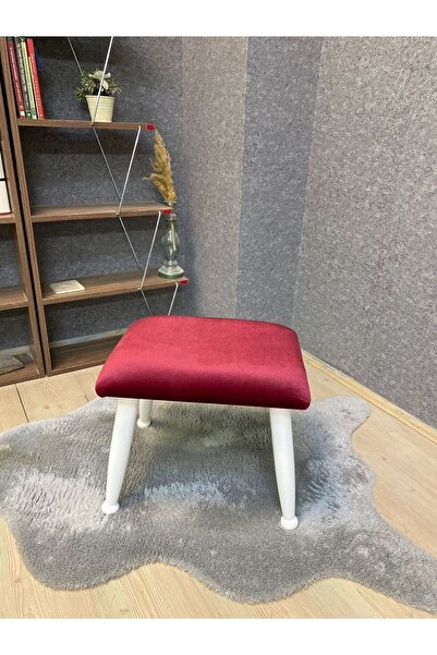 Asedia Trend Lake Bordo Ahşap Ayak Uzatma Pufu Makyaj Koltuğu Tabure Babalar ...