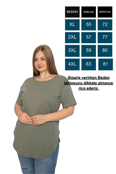 DONEX Women's Plus Size Slit T-Shirt