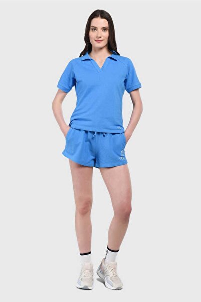 UCLA Miranda Blue Knitted Shorts Embroidered Women's Knitted Shorts