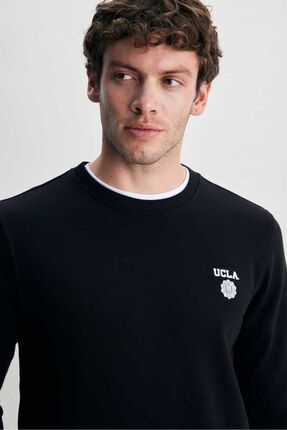 Ucla Valley Siyah Bisiklet Yaka Bask l Standart Fit Erkek Sweatshirt Fiyat Yorumlar Trendyol