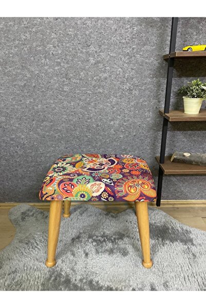 Asedia Trend Ahşap Ayak Uzatma Pufu Makyaj Koltuğu Tabure Babalar Günü Hediyesi