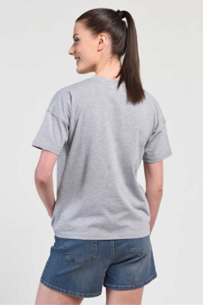 UCLA Γυναικείο μπλουζάκι Avalon Grey Crew Neck με στάμπα