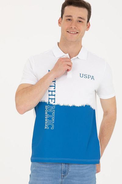 U.S. Polo Assn. Ανδρικό λευκό μπλουζάκι