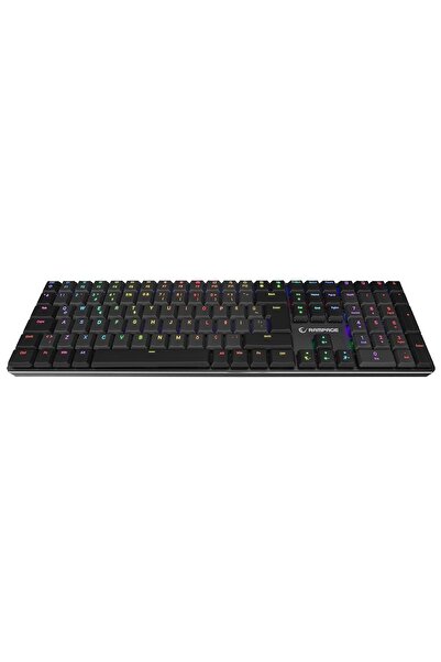 Rampage GRANITE PRO Siyah/Gri Low Profile RED SWITCH Q Rainbow Mekanik Gaming Oyuncu Klavye