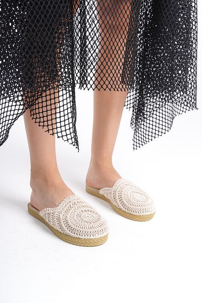 BAKGİY Women's Lace Knitted Slippers - BG1027-122-0001